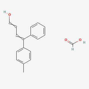 molecular formula C18H18O3 B14357398 Formic acid;4-(4-methylphenyl)-4-phenylbuta-1,3-dien-1-ol CAS No. 91473-07-3