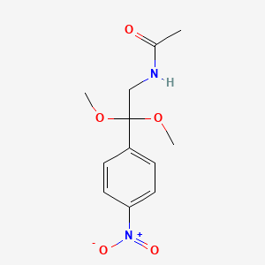 molecular formula C12H16N2O5 B14357502 N-[2,2-Dimethoxy-2-(4-nitrophenyl)ethyl]acetamide CAS No. 94883-07-5