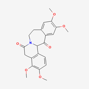 molecular formula C22H23NO6 B14357515 Saulatine CAS No. 91897-61-9