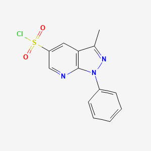 3-methyl-1-phenyl-1H-pyrazolo[3,4-b]pyridine-5-sulfonyl chloride