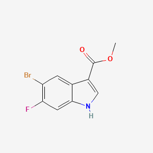 molecular formula C10H7BrFNO2 B1435754 methyl 5-bromo-6-fluoro-1H-indole-3-carboxylate CAS No. 1638759-63-3