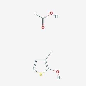 molecular formula C7H10O3S B14357544 Acetic acid;3-methylthiophen-2-ol CAS No. 90467-72-4
