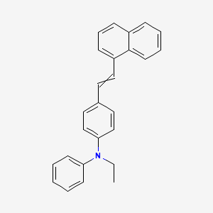 molecular formula C26H23N B14357573 N-Ethyl-4-[2-(naphthalen-1-yl)ethenyl]-N-phenylaniline CAS No. 91175-23-4