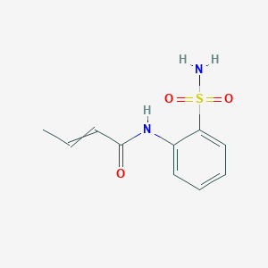 molecular formula C10H12N2O3S B14357586 N-(2-Sulfamoylphenyl)but-2-enamide CAS No. 92629-14-6