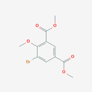 molecular formula C11H11BrO5 B14357595 Dimethyl 5-bromo-4-methoxybenzene-1,3-dicarboxylate CAS No. 90137-72-7
