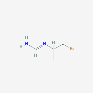 molecular formula C5H11BrN2 B14357619 N'-(3-bromobutan-2-yl)methanimidamide CAS No. 90304-11-3