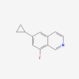 molecular formula C12H10FN B1435763 6-Cyclopropyl-8-fluoroisoquinoline CAS No. 1818847-45-8