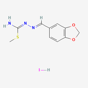 (E)-[(Z)-[amino(methylsulfanyl)methylidene]amino][(2H-1,3-benzodioxol-5-yl)methylidene]amine hydroiodide