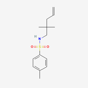 molecular formula C14H21NO2S B14357669 Benzenesulfonamide, N-(2,2-dimethyl-4-pentenyl)-4-methyl- CAS No. 95106-72-2