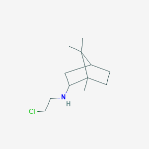 molecular formula C12H22ClN B14357718 N-(2-Chloroethyl)-1,7,7-trimethylbicyclo[2.2.1]heptan-2-amine CAS No. 90716-82-8