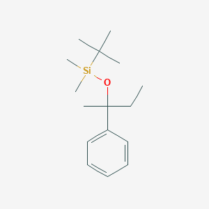 molecular formula C16H28OSi B14357763 Silane, (1,1-dimethylethyl)dimethyl(1-methyl-1-phenylpropoxy)- CAS No. 92989-81-6