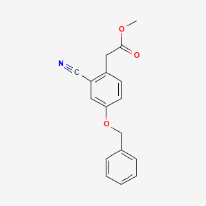 molecular formula C17H15NO3 B1435781 Methyl 2-[4-(Benzyloxy)-2-cyanophenyl]acetate CAS No. 1823457-26-6