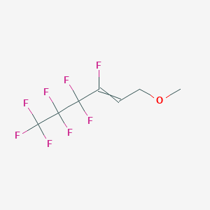 molecular formula C7H6F8O B14357836 3,4,4,5,5,6,6,6-Octafluoro-1-methoxyhex-2-ene 