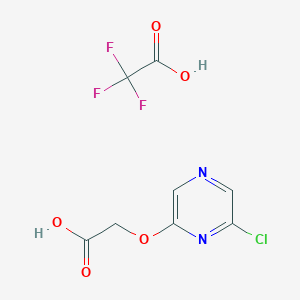 molecular formula C8H6ClF3N2O5 B1435784 2-[(6-Chloropyrazin-2-yl)oxy]acetic acid trifluoroacetic acid CAS No. 1989672-42-5