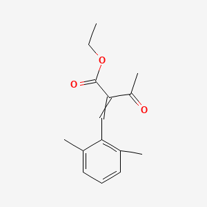 molecular formula C15H18O3 B1435789 Ethyl 2-[(2,6-dimethylphenyl)methylidene]-3-oxobutanoate CAS No. 1807887-88-2