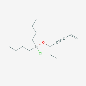 molecular formula C16H29ClOSn B14357907 Dibutyl(chloro)[(oct-7-en-5-yn-4-yl)oxy]stannane CAS No. 92979-48-1