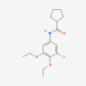 molecular formula C16H22ClNO3 B14357908 N-(3-Chloro-4,5-diethoxyphenyl)cyclopentanecarboxamide CAS No. 90257-05-9