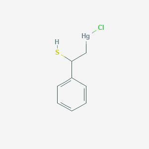 molecular formula C8H9ClHgS B14357966 Chloro(2-phenyl-2-sulfanylethyl)mercury CAS No. 91786-09-3