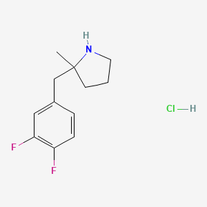 molecular formula C12H16ClF2N B1435797 2-[(3,4-二氟苯基)甲基]-2-甲基吡咯烷盐酸盐 CAS No. 2059931-95-0