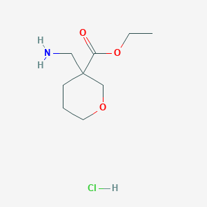 molecular formula C9H18ClNO3 B1435798 Ethyl 3-(aminomethyl)oxane-3-carboxylate hydrochloride CAS No. 2060061-66-5
