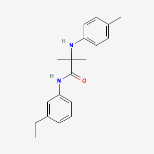 molecular formula C19H24N2O B14358010 N-(3-Ethylphenyl)-2-methyl-N~2~-(4-methylphenyl)alaninamide CAS No. 90304-66-8