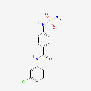 molecular formula C15H16ClN3O3S B14358027 N-(3-Chlorophenyl)-4-[(dimethylsulfamoyl)amino]benzamide CAS No. 90233-89-9