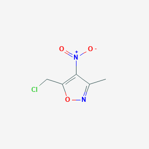 molecular formula C5H5ClN2O3 B1435805 5-(氯甲基)-3-甲基-4-硝基-1,2-噁唑 CAS No. 1835764-98-1