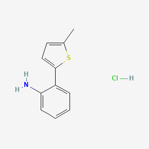 molecular formula C11H12ClNS B1435807 2-(5-Methylthiophen-2-yl)aniline hydrochloride CAS No. 2060047-59-6