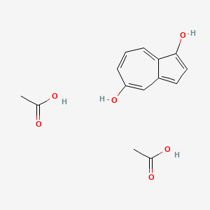 molecular formula C14H16O6 B14358087 Acetic acid;azulene-1,5-diol CAS No. 90719-97-4