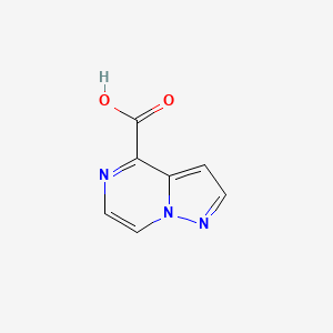 molecular formula C7H5N3O2 B1435810 Pyrazolo[1,5-a]pyrazine-4-carboxylic acid CAS No. 2092330-98-6
