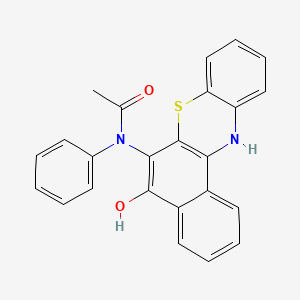 molecular formula C24H18N2O2S B14358106 N-(5-Hydroxy-12H-benzo[a]phenothiazin-6-yl)-N-phenylacetamide CAS No. 91757-14-1