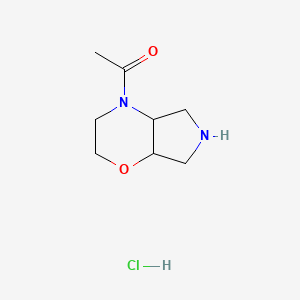 molecular formula C8H15ClN2O2 B1435811 1-{八氢吡咯并[3,4-b]吗啉-4-基}乙-1-酮盐酸盐 CAS No. 1865205-84-0