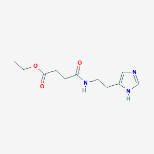 molecular formula C11H17N3O3 B14358154 Ethyl 4-{[2-(1H-imidazol-5-yl)ethyl]amino}-4-oxobutanoate CAS No. 90579-17-2