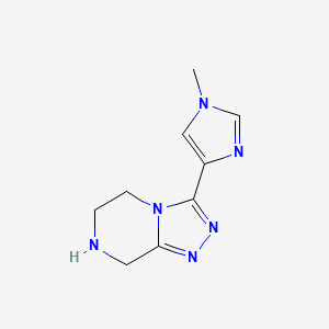 1-methyl-4-{5H,6H,7H,8H-[1,2,4]triazolo[4,3-a]pyrazin-3-yl}-1H-imidazole