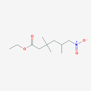 molecular formula C11H21NO4 B14358161 Ethyl 3,3,5-trimethyl-6-nitrohexanoate CAS No. 90252-97-4