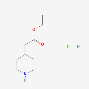 molecular formula C9H16ClNO2 B1435818 2-(哌啶-4-亚甲基)乙酸乙酯盐酸盐 CAS No. 1638759-96-2