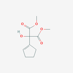 molecular formula C10H14O5 B14358186 Dimethyl (cyclopent-1-en-1-yl)(hydroxy)propanedioate CAS No. 90161-12-9