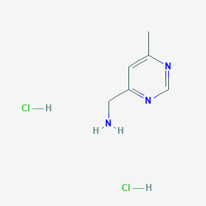molecular formula C6H11Cl2N3 B1435821 1-(6-Methylpyrimidin-4-yl)methanamine dihydrochloride CAS No. 2097937-42-1