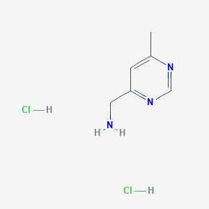 molecular formula C6H11Cl2N3 B1435821 (6-甲基嘧啶-4-基)甲胺二盐酸盐 CAS No. 2097937-42-1