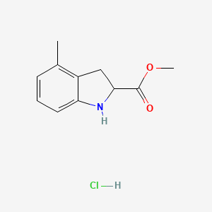 methyl 4-methyl-2,3-dihydro-1H-indole-2-carboxylate hydrochloride