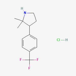 2,2-Dimethyl-3-[4-(trifluoromethyl)phenyl]pyrrolidine hydrochloride