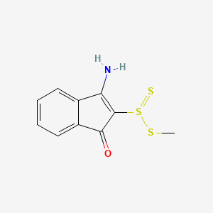 molecular formula C10H9NOS3 B14358270 Methyl 3-amino-1-oxo-1H-indene-2-sulfinodithioate CAS No. 90180-50-0