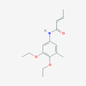 molecular formula C15H21NO3 B14358345 N-(3,4-Diethoxy-5-methylphenyl)but-2-enamide CAS No. 90257-20-8