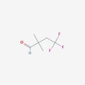 molecular formula C6H9F3O B1435836 4,4,4-Trifluoro-2,2-dimethylbutanal CAS No. 1936087-74-9