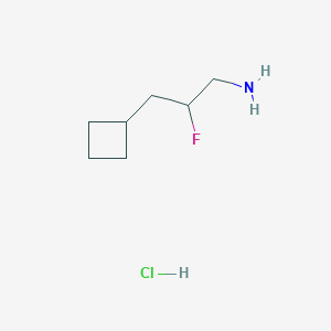 molecular formula C7H15ClFN B1435837 3-Cyclobutyl-2-fluoropropan-1-amine hydrochloride CAS No. 2098111-25-0