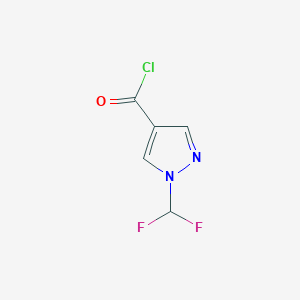 molecular formula C5H3ClF2N2O B1435838 1-(difluoromethyl)-1H-pyrazole-4-carbonyl chloride CAS No. 2097964-94-6