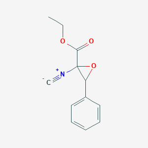 molecular formula C12H11NO3 B14358385 Ethyl 2-isocyano-3-phenyloxirane-2-carboxylate CAS No. 90179-07-0