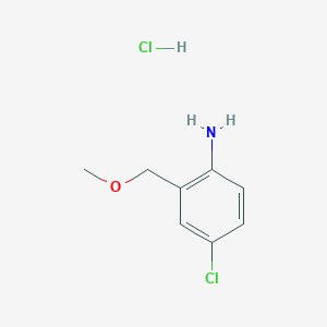 molecular formula C8H11Cl2NO B1435839 4-氯-2-(甲氧甲基)苯胺盐酸盐 CAS No. 1803610-15-2