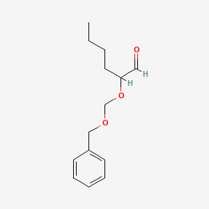 molecular formula C14H20O3 B14358424 2-[(Benzyloxy)methoxy]hexanal CAS No. 91751-30-3