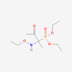 molecular formula C10H22NO5P B14358443 Diethyl [2-(ethoxyamino)-3-oxobutan-2-yl]phosphonate CAS No. 93171-96-1